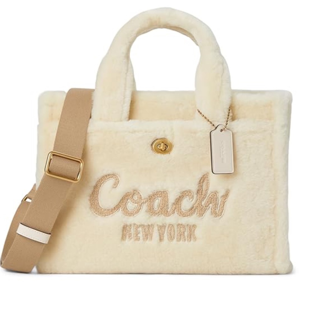 Coach Shearling Cargo Medium Tote Bag NWOT PRICE FIRM